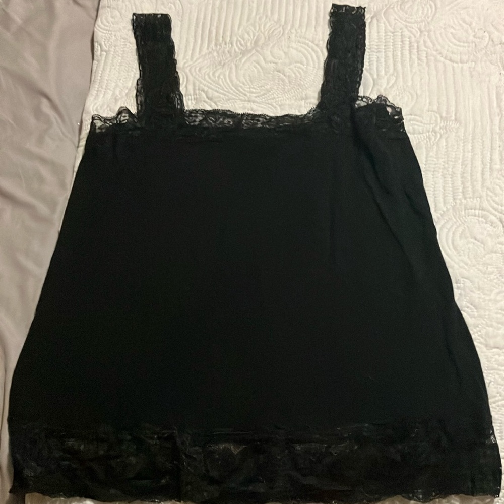 Black lace tank top
